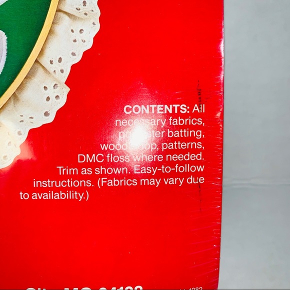 Calic-O’s appliqué Christmas Santa hoop kit 1982 Vintage craft #2203 - Picture 7 of 8